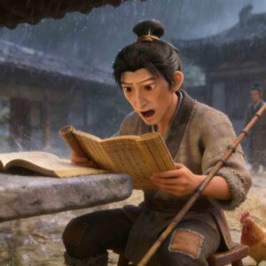 Gao Feng Lets Wheat Float - Chinese Mengxue Idiom Story Illustration