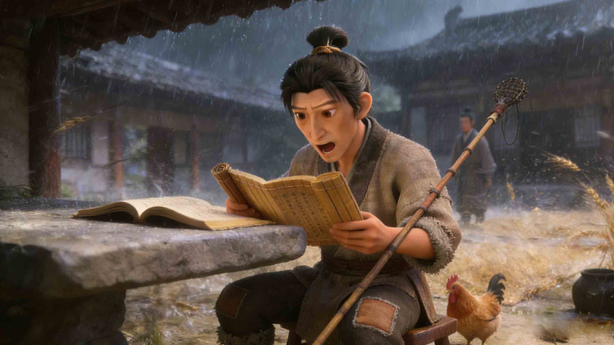 Gao Feng Lets Wheat Float - Chinese Mengxue Idiom Story Illustration