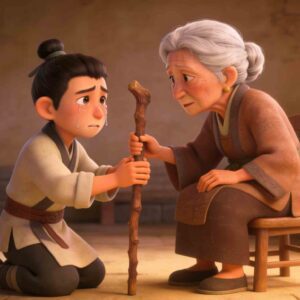 Bo Yu Weeps at the Rod - Chinese Mengxue Idiom Story Illustration