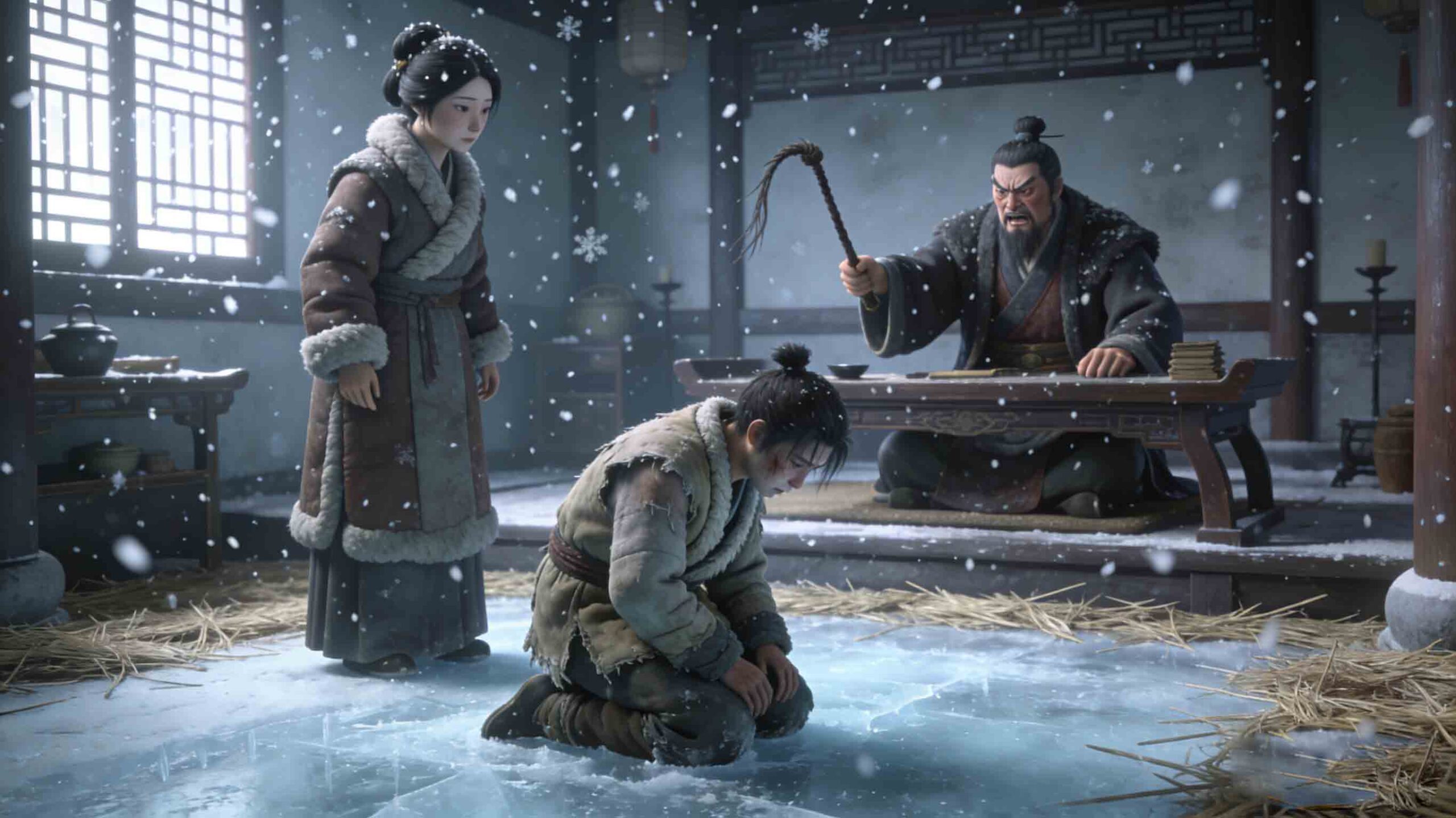 Min Sun’s Thin Coat - Chinese Mengxue Idiom Story Illustration