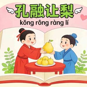 Chinese Idioms for Kids Printable PDF - Kong Rong Rang Li