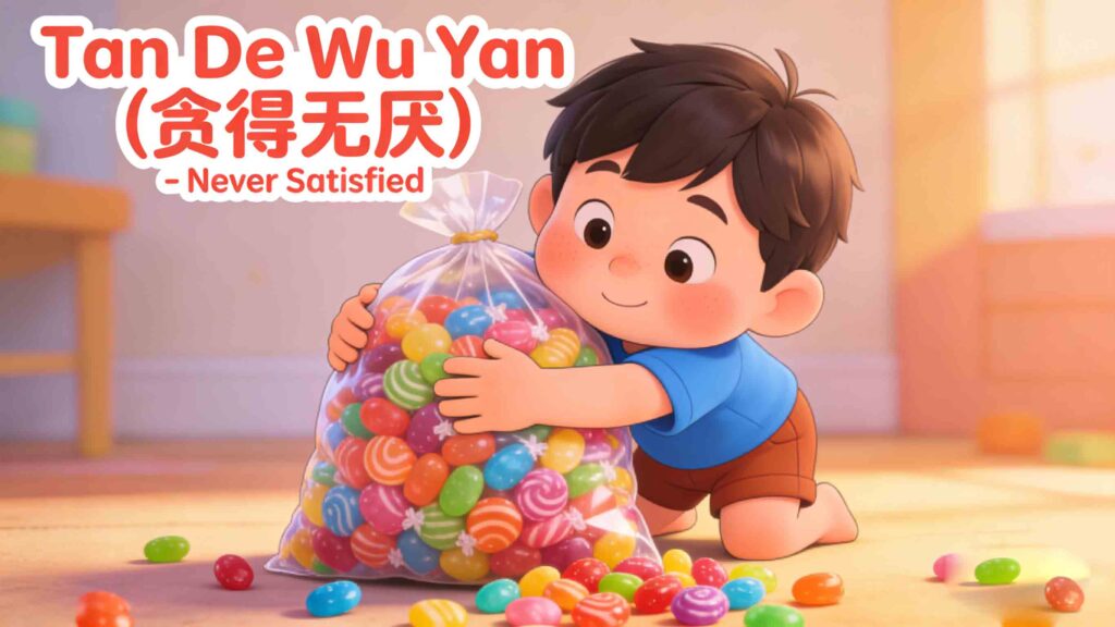 8 Common Chinese Idioms for Kids 8 Tan De Wu Yan common Chinese idiom for kids illustration