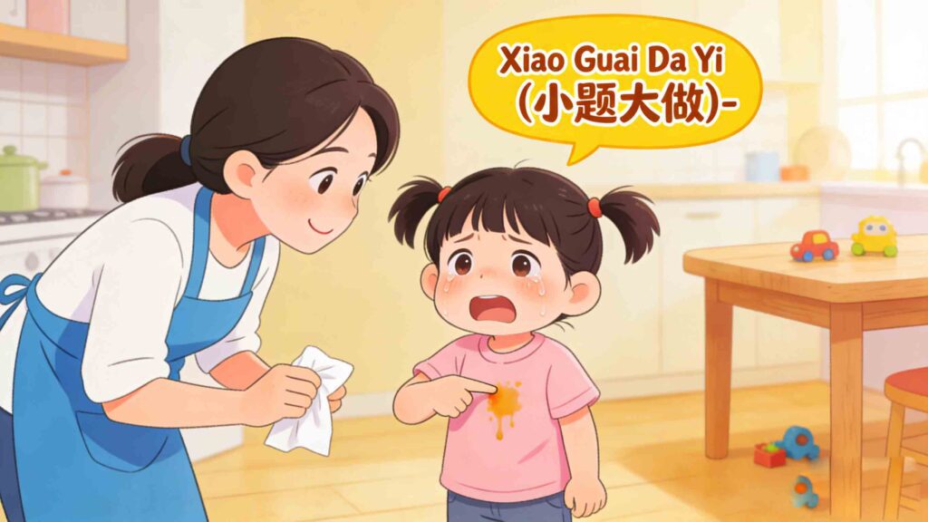 8 Common Chinese Idioms for Kids 9 Xiao Guai Da Yi common Chinese idiom for kids illustration
