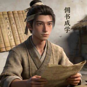 De Run Works for Books - Chinese Mengxue Idiom Story Illustration