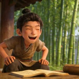 Qiao Zhou’s Lone Smile - Chinese Mengxue Idiom Story Illustration