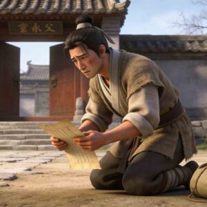 Dong Yong Sells Himself - Chinese Mengxue Idiom Story Illustration