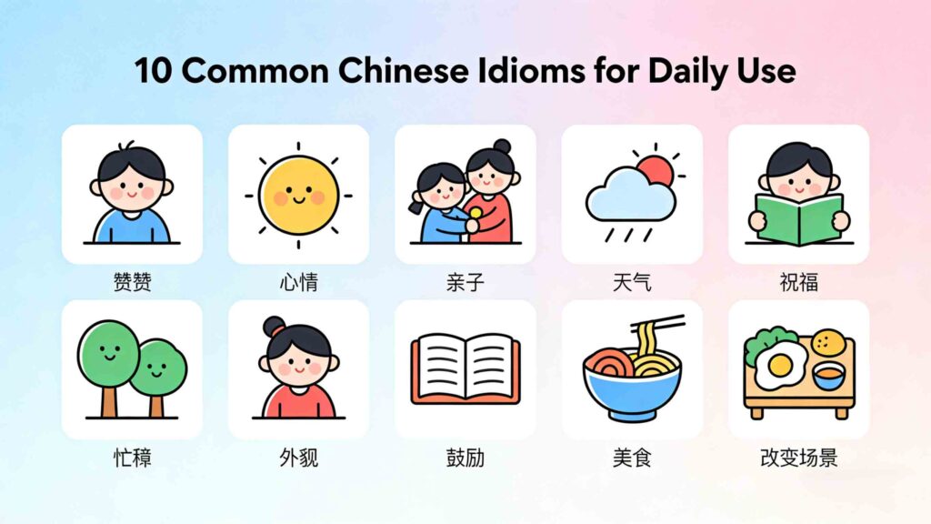 Chinese Idioms List: 10 Practical Scenarios for Daily Use 1 10 daily scenarios for common Chinese idioms with memory hacks