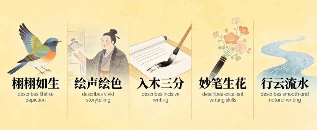 Chinese Idioms for Writing: Elevate Your Prose with Timeless Wisdom 1 Chinese idioms for writing, descriptive prose with vivid imagery