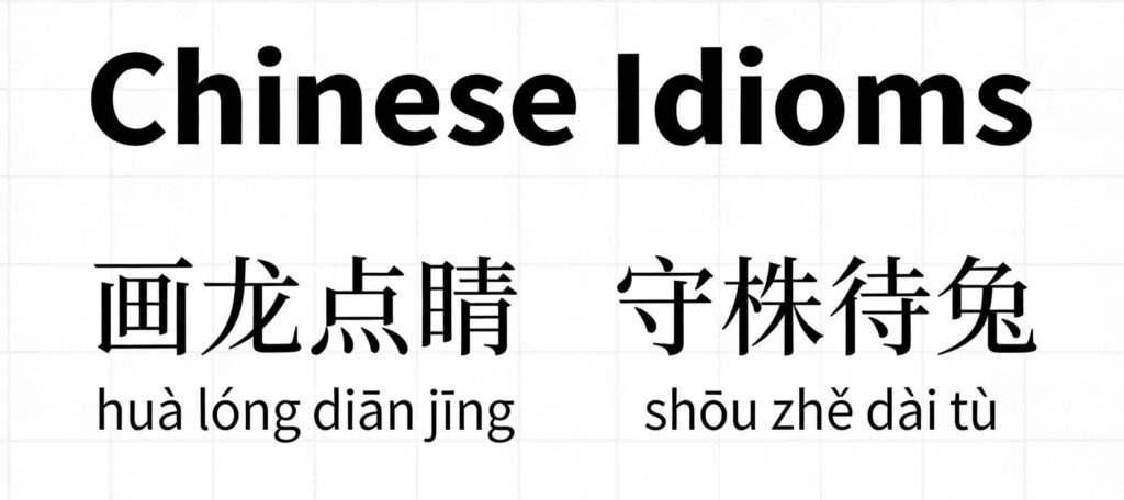 Chinese Idioms Printable PDF: Your Portable Chengyu Guide 1 Chinese idioms printable PDF sample page, clean layout with characters and Pinyin