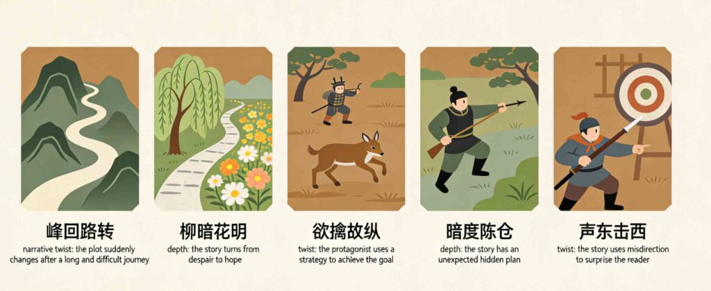 Chinese Idioms for Writing: Elevate Your Prose with Timeless Wisdom 2 Chinese idioms for narrative writing, storytelling with twists and depth