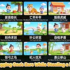 15 Classic Chinese Idioms for Kids Bilingual Stories with Pinyin Printable Worksheets