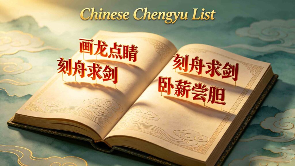 8 Categories Chinese Chengyu List: Easy to Learn & Use 1 8 categories chinese chengyu list 3d render for beginners