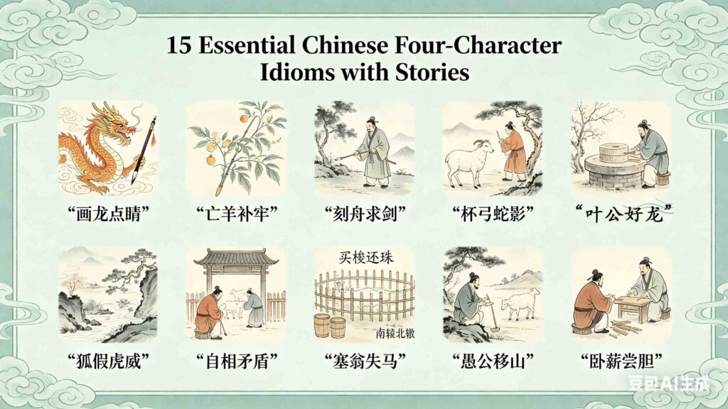 15 Chinese Four Character Idioms: Easy Stories & Clear Meanings 2 15 essential chinese four character idioms with stories