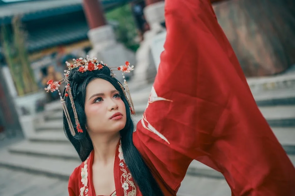 Chinese Idioms About Beauty: Complete Cultural Guide 2 Ancient Chinese beauty idioms illustrated with traditional portraits
