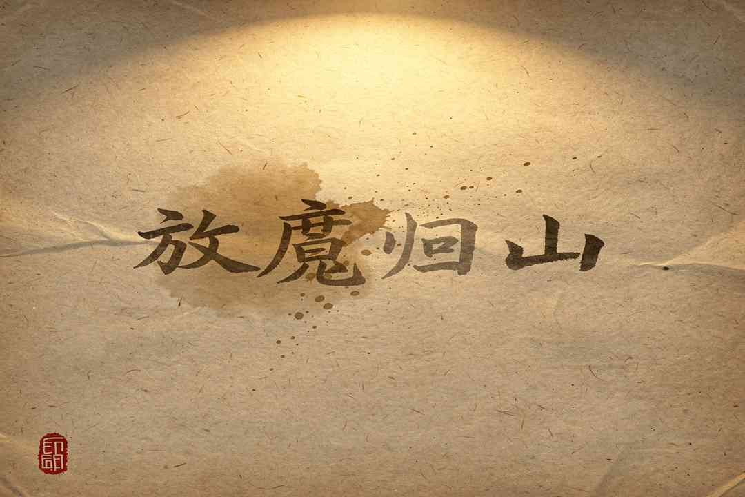 fang hu gui shan idiom calligraphy art