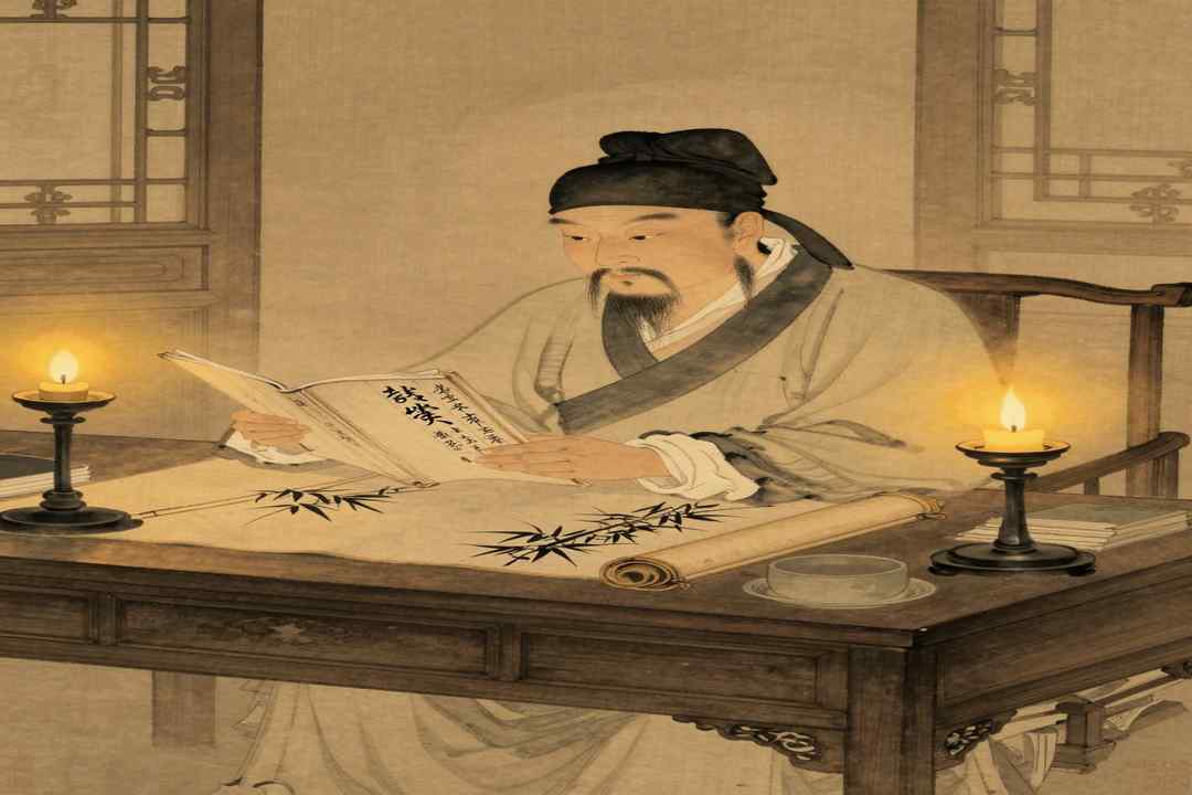tie chu cheng zhen idiom traditional study scene