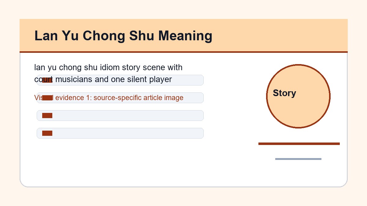 Lan Yu Chong Shu Meaning: Story, Pinyin, and Modern Examples 2 lan yu chong shu idiom story scene with court musicians and one silent player