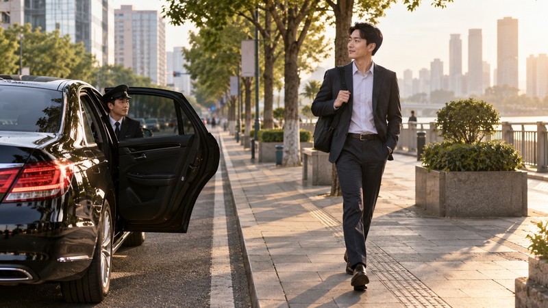 Modern commuter chooses a calm walk over unnecessary transport