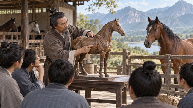 Teacher demonstrates how experts recognize a horse's hidden potential