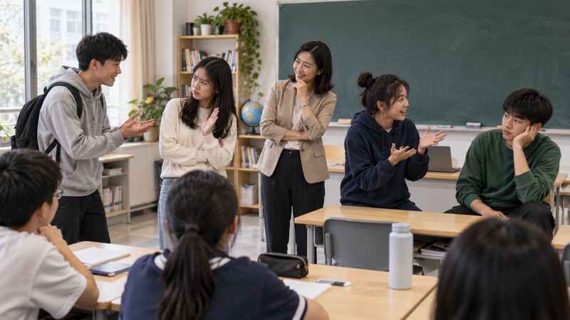 Students role-play contrasting modern situations to test idiom usage