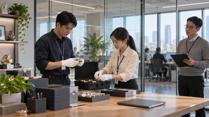 Gua Tian Li Xia Meaning: Story, Pinyin, and Modern Examples 4 Employees handle valuable materials transparently with a witness present