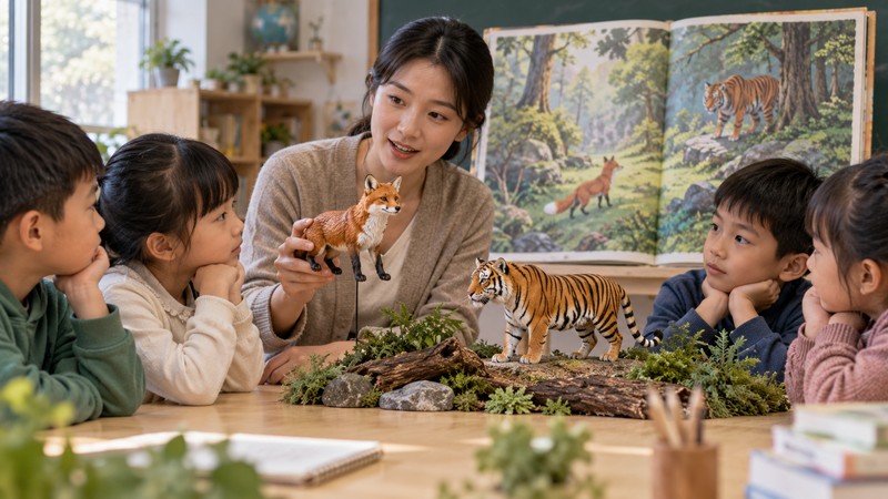 Teacher uses fox and tiger models to explain borrowed authority
