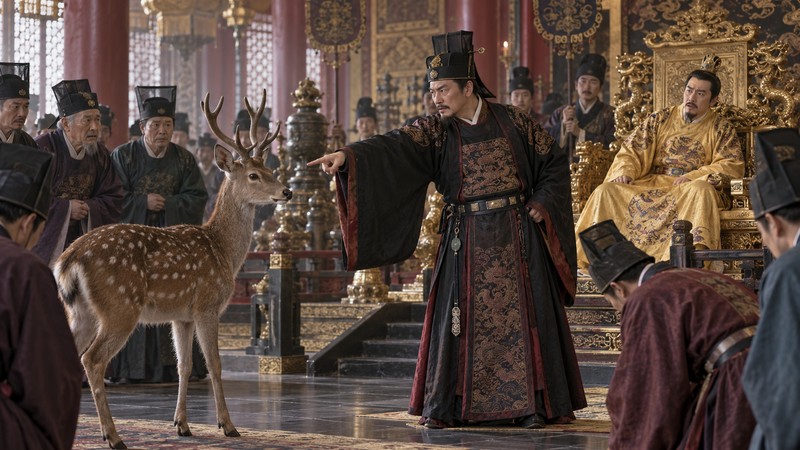 Zhi Lu Wei Ma Meaning: Story, Pinyin, and Modern Examples 2 Court official points at a deer and calls it a horse before fearful courtiers
